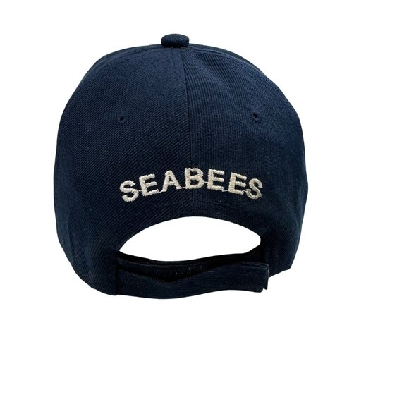 U.S. Navy Seabees "Can Do" Embroidered Adj Baseball Cap Navy Blue Cotton Blend - Picture 3 of 12